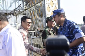 Ketua DPRD Lampung Sambut Kasau dan Wamenhan RI di Lampung Selatan