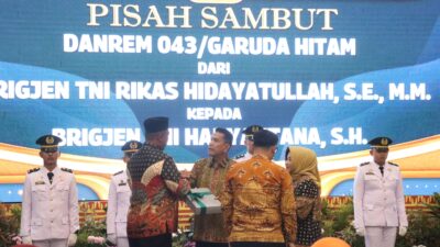 Wakil Bupati Lampung Tengah Hadiri Pisah Sambut Danrem 043/Garuda Hitam
