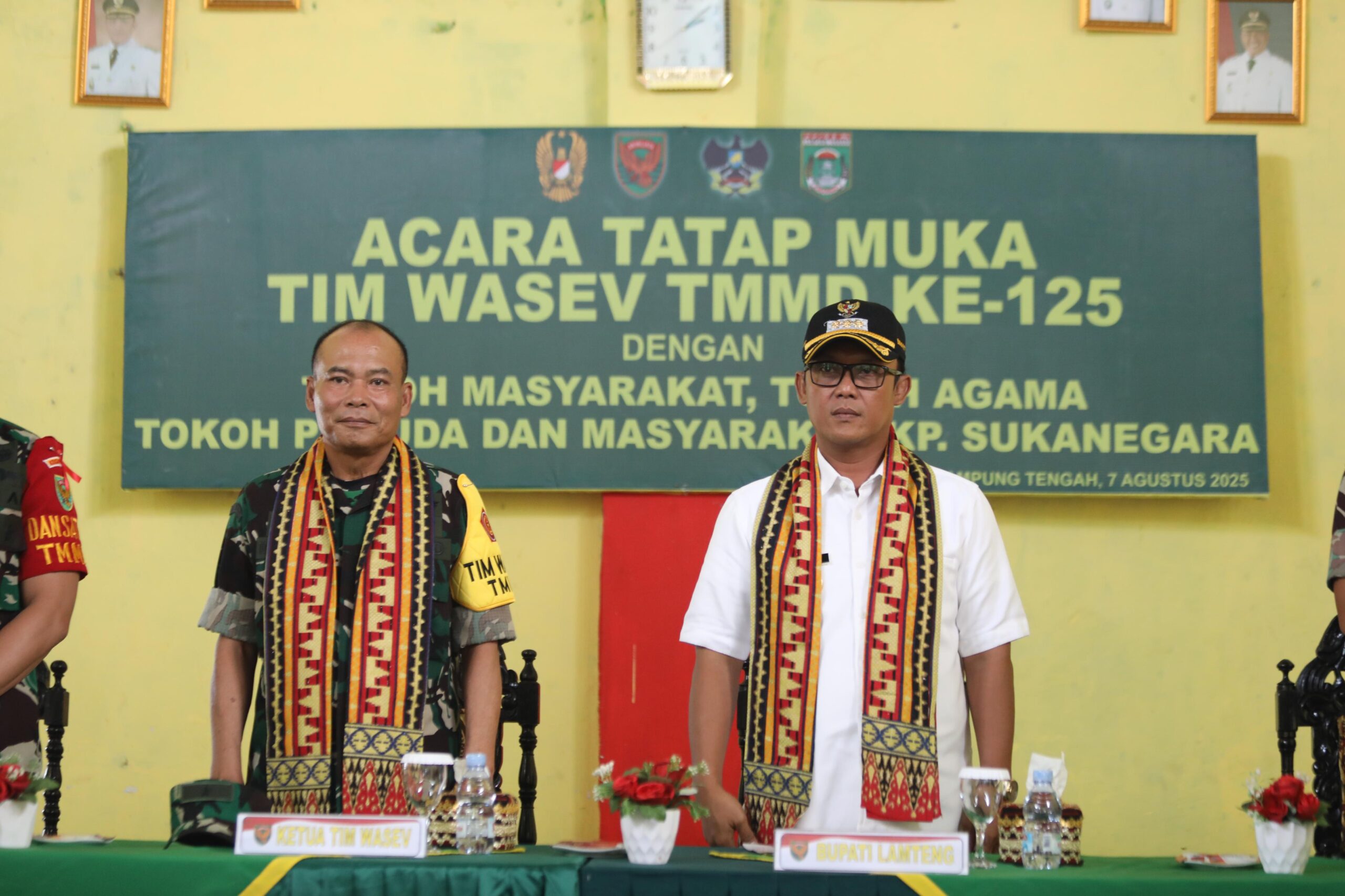 Bupati Lampung Tengah Terima Kunjungan Tim Wasev TMMD