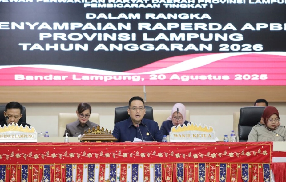 DPRD Lampung Terima Dokumen Raperda APBD Tahun Anggaran 2026