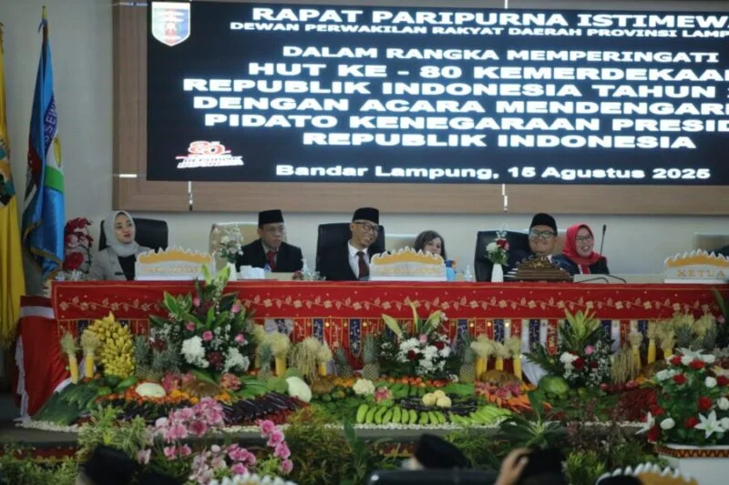DPRD Lampung dan Gubernur Lampung Dengarkan Pidato Kenegaraan Presiden Prabowo