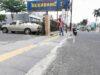 Trotoar yang Baru Dibangun di Jalan Pangeran Diponegoro Kota Bandarlampung Ubinnya Sudah ada yang Hancur