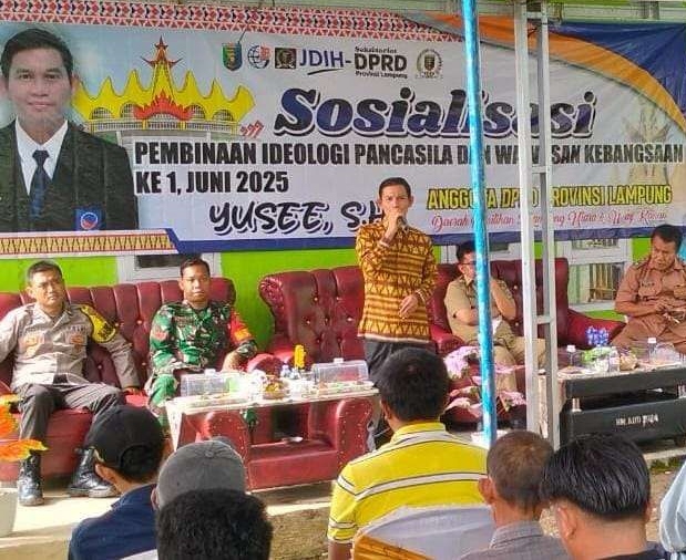 Yuse Sosialisasikan Ideologi Pancasila di Kampung Banjar Masin