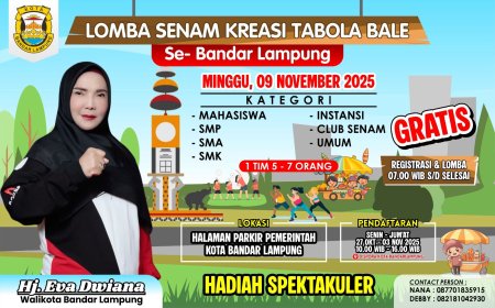 Pemkot Bandarlampung akan Gelar Lomba Senam Kreasi dengan Musik pengiring Lagu ‘Tabola Bale’
