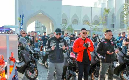 Sunday Morning Ride Jadi Ajang Kampanye Safety Riding Bagi Komunitas Ojol Lampung