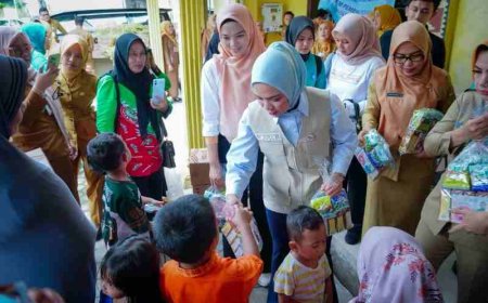 Tim Pembina Posyandu Lampung Salurkan Bantuan Susu, Dukung Gerakan Nasional Cegah Stunting