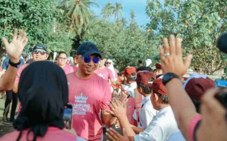 Kampanye Peduli Kanker Payudara Warnai Pinktober Run 2025 di kawasan wisata Kyokko Beach & Resto
