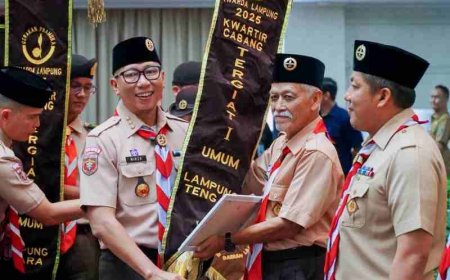 Gubernur Mirza Buka Musda XVI Pramuka Lampung, Jihan Nurlela Terpilih Jadi Ketua Kwarda 2025–2030
