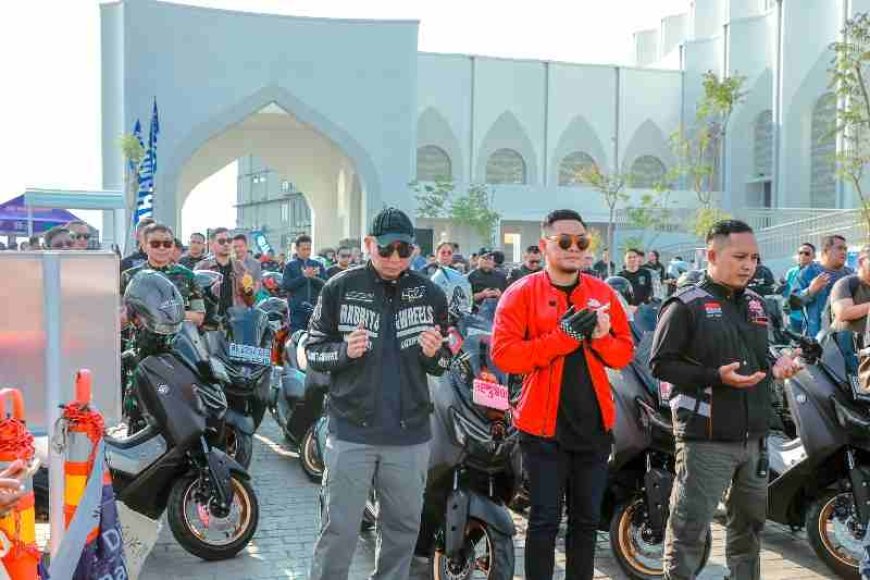 Sunday Morning Ride Jadi Ajang Kampanye Safety Riding Bagi Komunitas Ojol Lampung