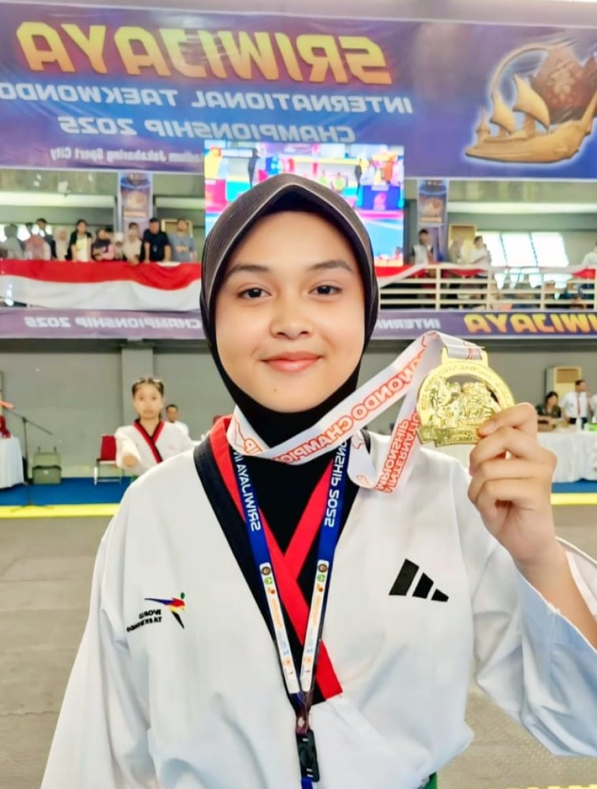 Perdana Ikuti Kejuaraan, Siswi Lampung Utara Ini Sabet Medali Emas di Kejuaraan Internasional