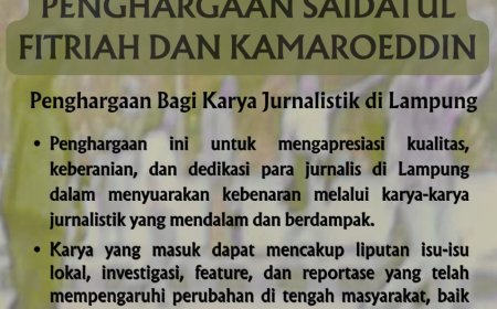 AJI Bandarlampung Kembali Gelar Anugerah Saidatul Fitriah dan Kamaroeddin
