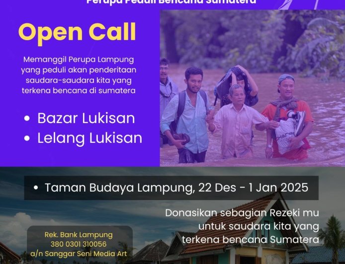 Di Tengah Duka Sumatera, Perupa Lampung Menjadikan Seni Bahasa Kemanusiaan