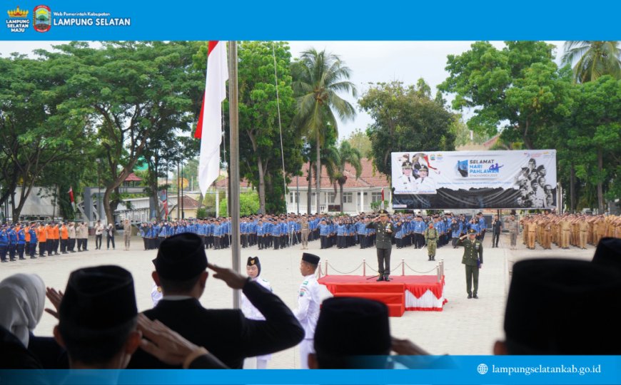 Pemkab Lampung Selatan Gelar Upacara Hari Pahlawan ke-80, Dandim 0421/LS Ajak Masyarakat Jadi Pejuang di Zaman Modern