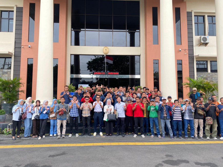 Ratusan Buruh PT San Xiong Steel Ajukan Gugatan PHI ke PN Tanjungkarang