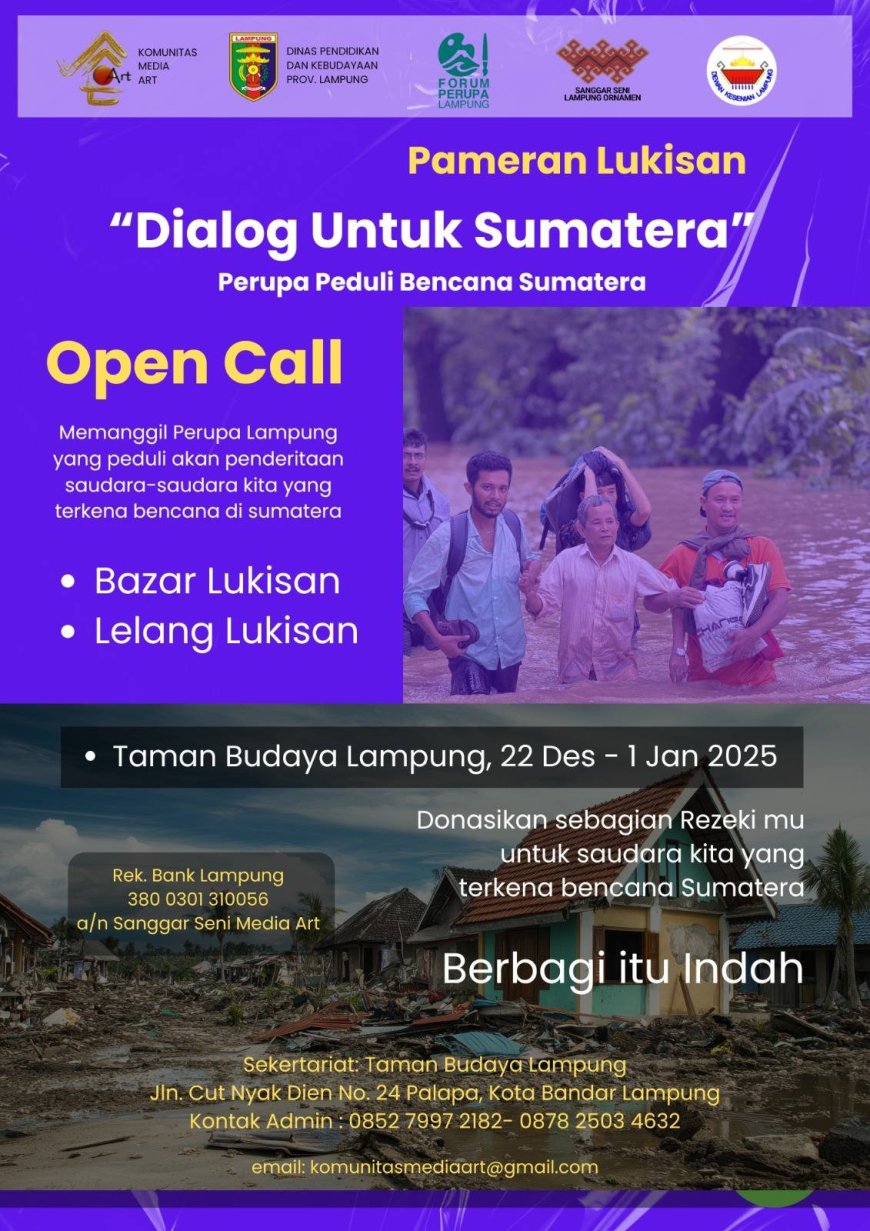 Di Tengah Duka Sumatera, Perupa Lampung Menjadikan Seni Bahasa Kemanusiaan
