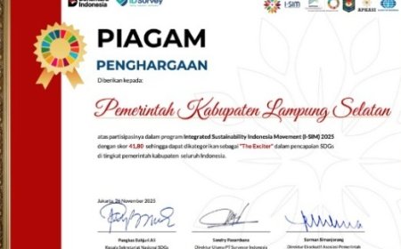 Lampung Selatan Tembus 12 Besar Nasional SDGs lewat I-SIM 2025