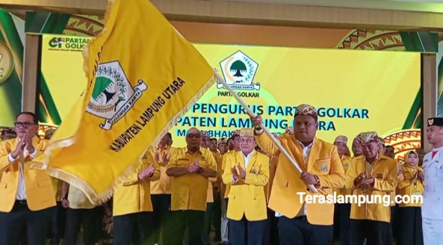 Dilantik Sebagai Ketua Partai Golkar Lampung Utara, Ini Target Arnando Ferdiansyah