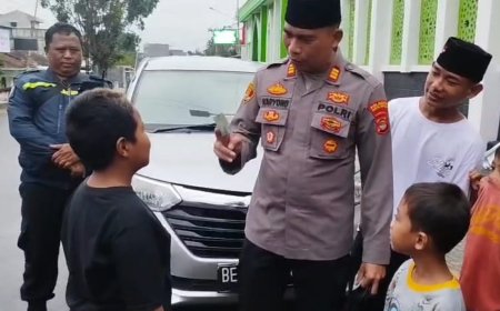 Patroli Subuh Polsek Tanjung Karang Barat Temukan Anak Telantar yang Ingin Sekolah