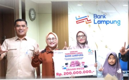 Warga Gadingrejo Raih Hadiah Rp200 Juta Undian Simpeda Lokal Bank Lampung 