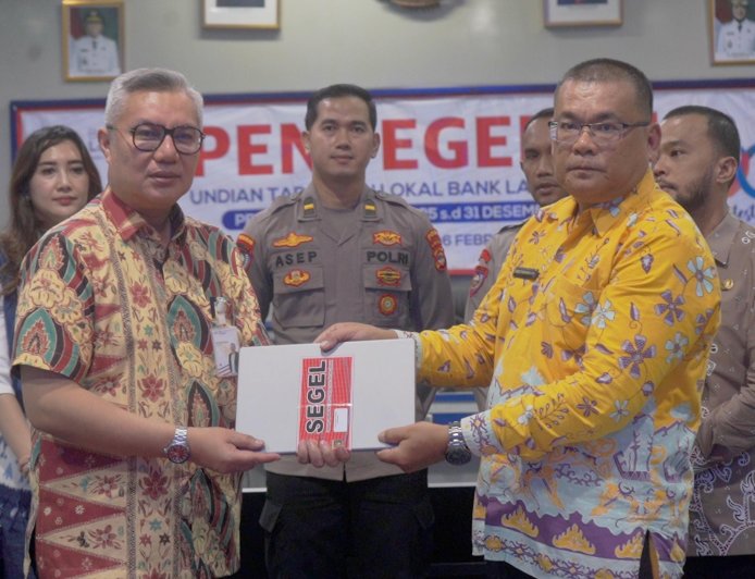 Jelang Undian Tabungan Lokal, Bank Lampung Lakukan Penyegelan