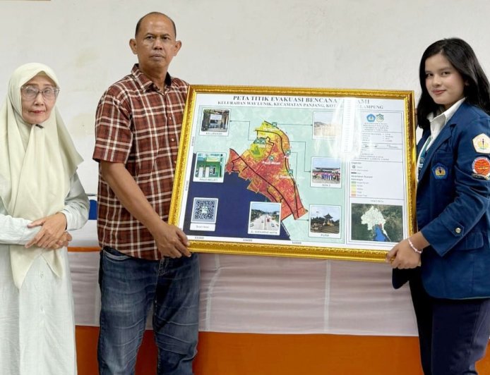 Mahasiswa Unila Susun Peta Jalur Evakuasi Tsunami 