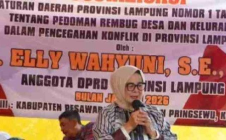 Sosialisasikan Perda Rembug Desa, Sekretaris Komisi V DPRD Lampung Ajak Warga Kedepankan Musyawarah