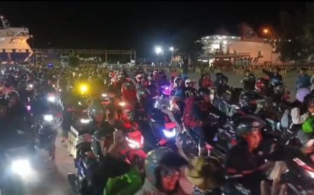 H-3 Idulfitri, Ribuan Pemudik Motor asal Jawa Tiba di Pelabuhan Bakauheni 
