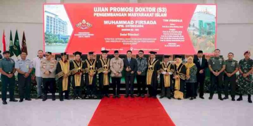 Ketua DPRD A. Giri Akbar dan Gubernur Lampung Apresiasi Promosi Doktor Muhammad Firsada