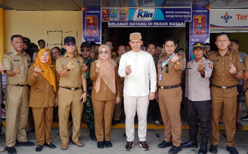Blusukan ke Pasar Natar, Bupati Egi Cek Harga Sembako Jelang Lebaran