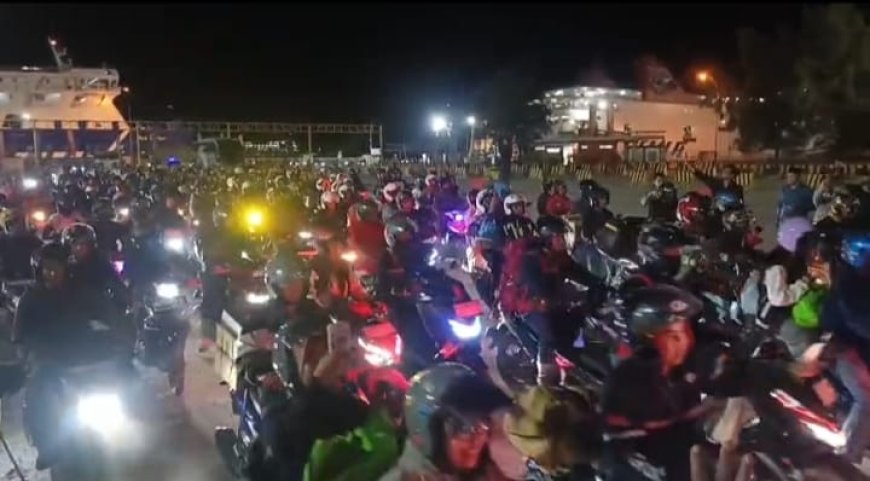 H-3 Idulfitri, Ribuan Pemudik Motor asal Jawa Tiba di Pelabuhan Bakauheni 