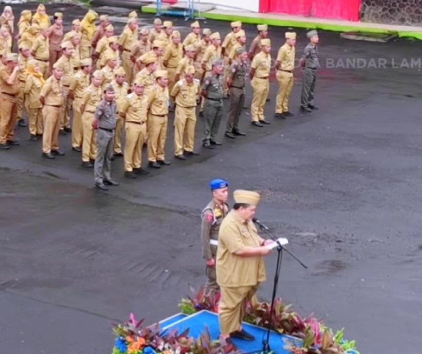 Pemkot Bandarlampung Gelar Apel Mingguan, Tekankan Disiplin dan Digitalisasi Layanan