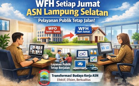 Mulai Besok, ASN Lampung Selatan WFH Tiap Jumat, Pemkab Pastikan Pelayanan Publik Tetap Jalan, Ini Skemanya!