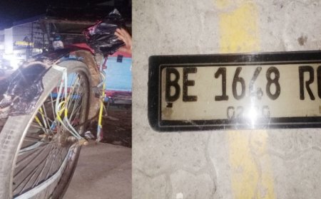 Pengemudi Sedan Vios Ngacir Setelah Diduga Tabrak Tukang Becak di Pasar Kangkung Bandarlampung