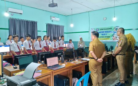 Kadisdik Lampung Utara Tinjau Pelaksanaan TKA SD, Ini Hasilnya