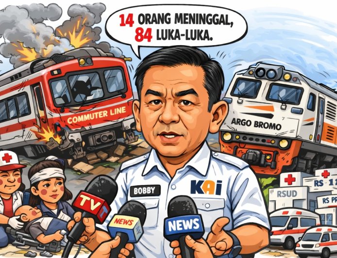 Tabrakan Commuter Line dan KA Argo Bromo, 14 Orang Tewas