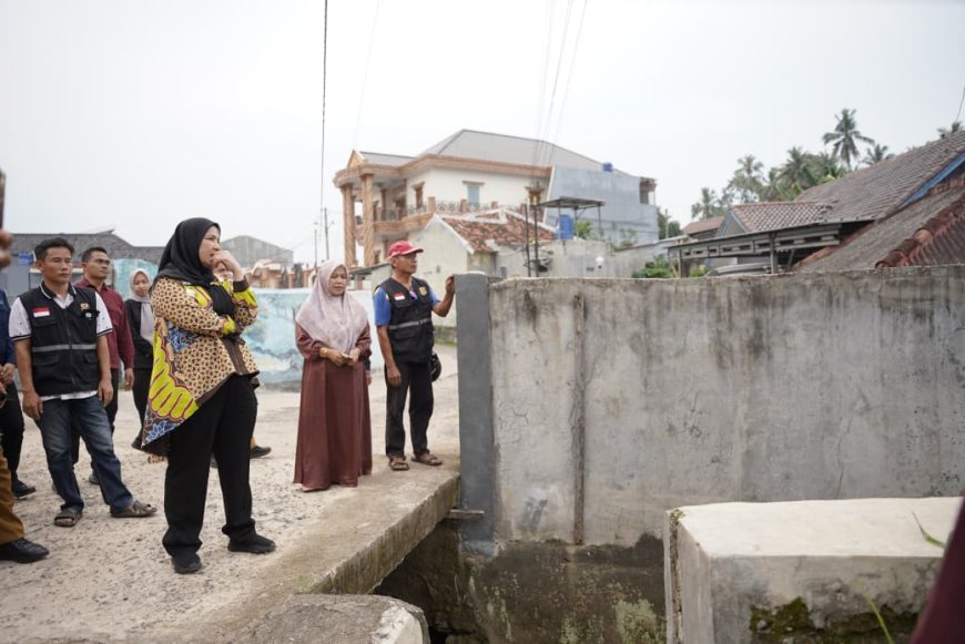 Antisipasi Banjir, Wali Kota Eva Dwiana Tinjau Drainase di Kedaton