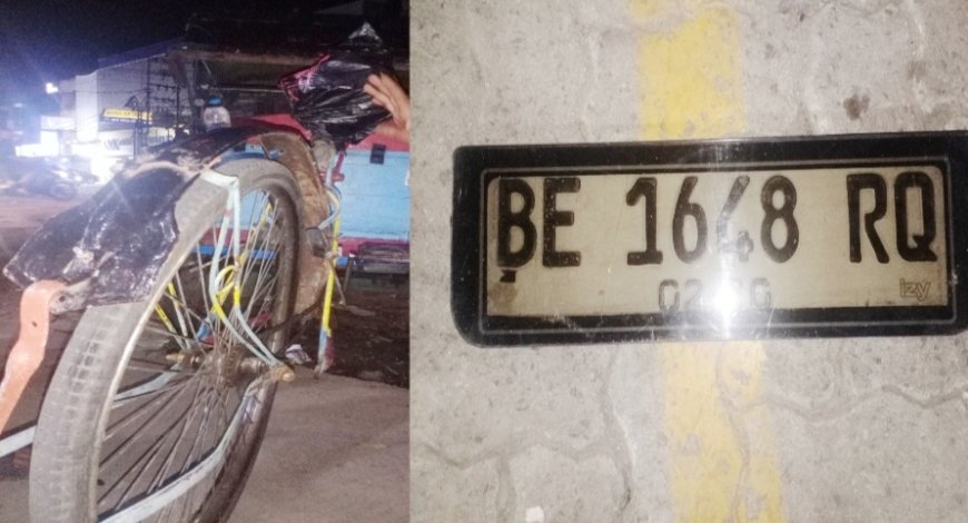 Pengemudi Sedan Vios Ngacir Setelah Diduga Tabrak Tukang Becak di Pasar Kangkung Bandarlampung