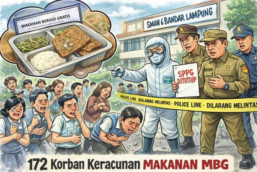 147 Siswa dan 25 Guru SMAN 6 Bandarlampung Diduga Keracunan MBG, Operasional SPPG Way Lunik Dihentikan Sementara