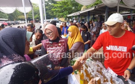 Ringankan Beban Warga, Pemkab Lampung Utara Tingkatkan Intensitas Pasar Murah 