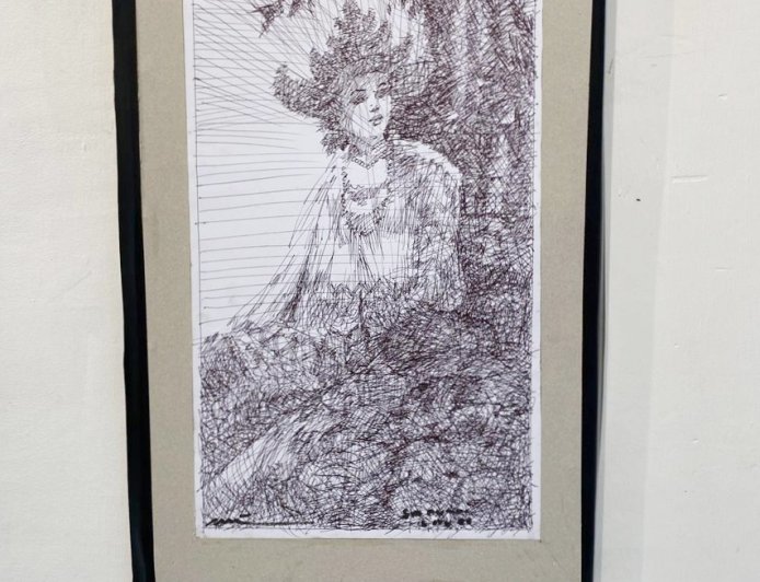 Karya Drawing Perupa Lampung Laku Terjual di Pameran “Ruang dalam Garis”