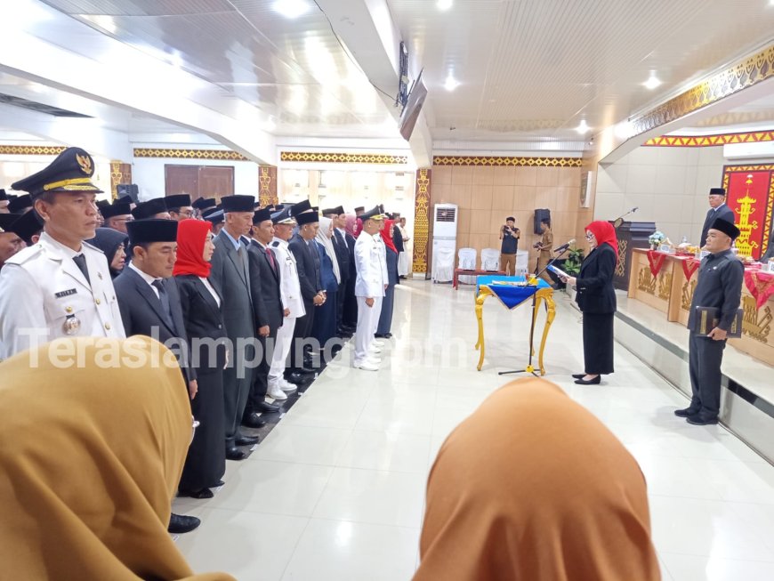 Lagi, Pelantikan Pejabat Lampung Utara tak Dipimpin oleh Bupati Hamartoni