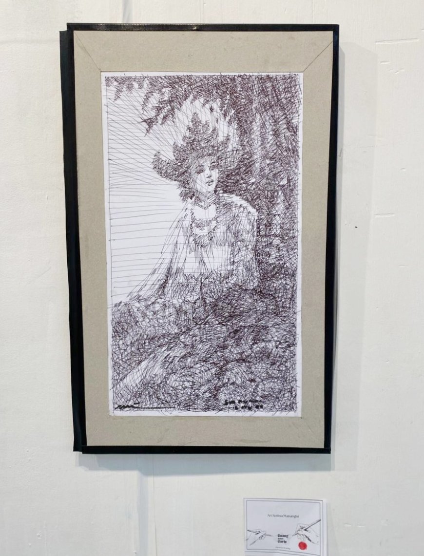 Karya Drawing Perupa Lampung Laku Terjual di Pameran “Ruang dalam Garis”