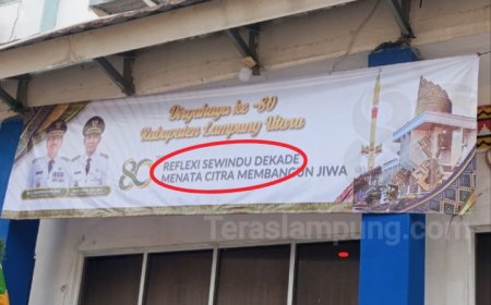 Spanduk HUT Lampung Utara Ini Bikin Publik Geleng Kepala, Ini Alasannya
