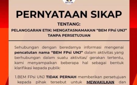 BEM Psikologi UNJ hingga Unpam Bantah Keterlibatan dalam Forum BEM Bersatu