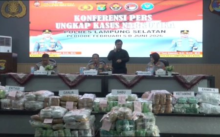 Polda Lampung Ungkap 17 Kasus Narkotika, Sita 179,5 Kilogram Sabu