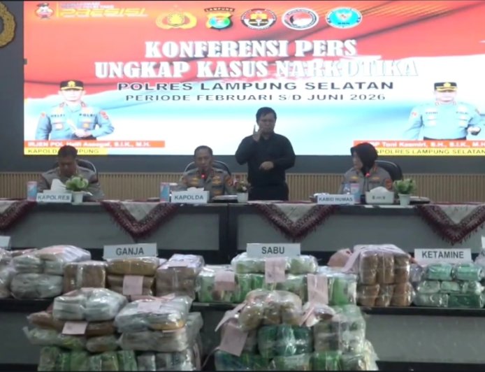 Polda Lampung Ungkap 17 Kasus Narkotika, Sita 179,5 Kilogram Sabu