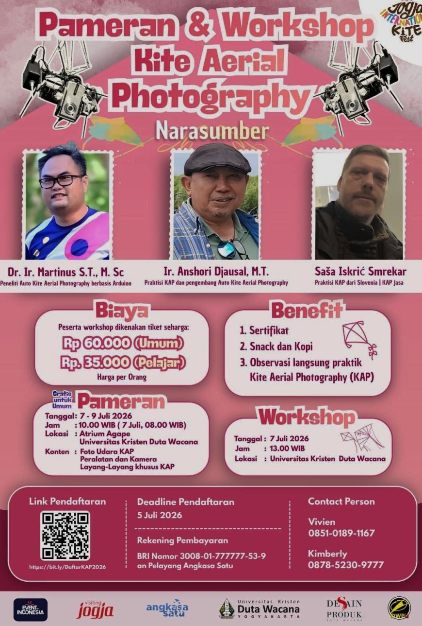 Pakar Fotografi Layang-Layang Asal Lampung Jadi Narasumber di Jogja Kite Festival 2026