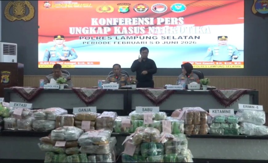Polda Lampung Ungkap 17 Kasus Narkotika, Sita 179,5 Kilogram Sabu