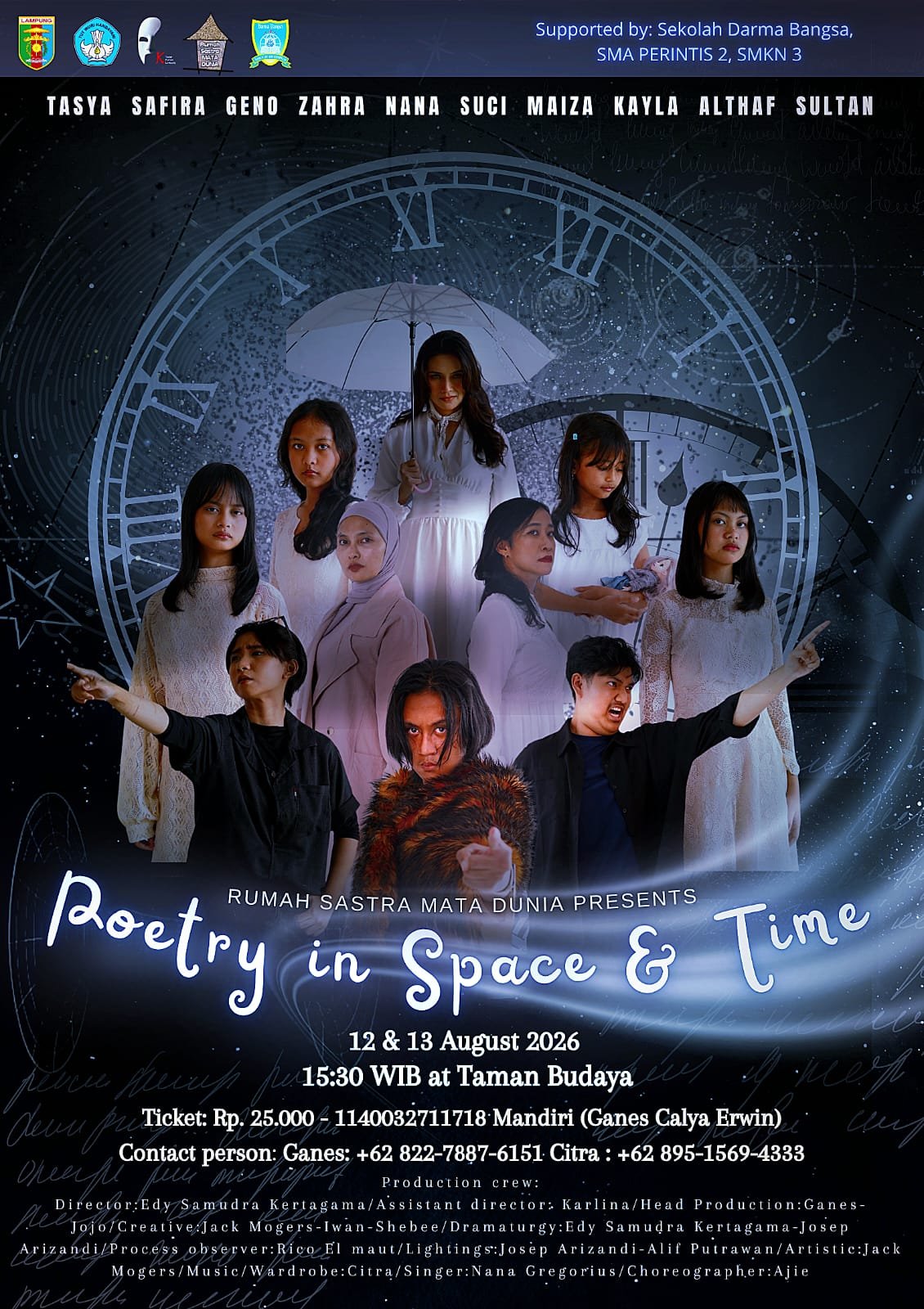 Puisi Menjelma Teater, 'Poetry in Space and Time' Siap Dipentaskan di Lampung