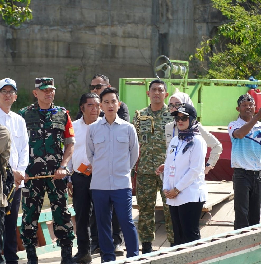Wapres Gibran Tinjau Pembangunan Jembatan Way Bungur di Lampung Timur 